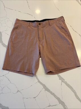 Vissla Canyons Hybrid 19” Walk Shorts ~ 36 ~ Rusty Red